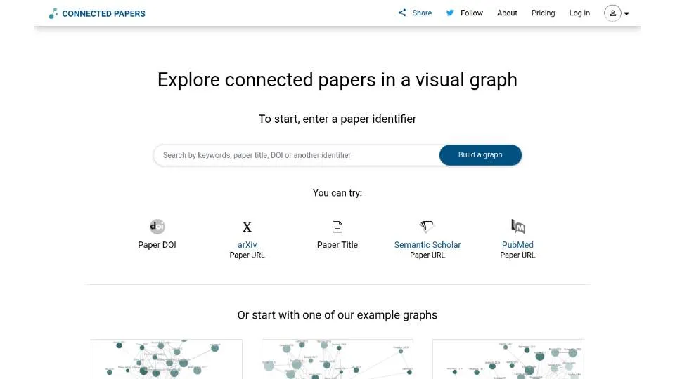 Главная страница Connected Papers