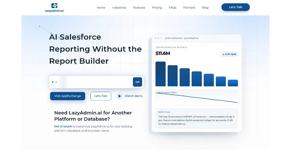 Главная страница LazyAdmin