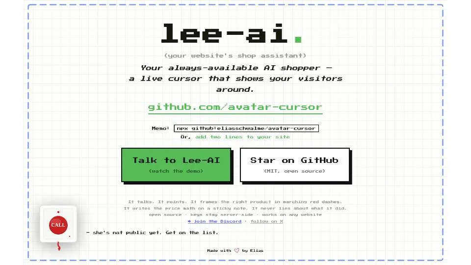Публичная страница Lee-AI / avatar-cursor