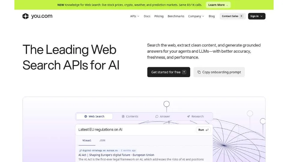 Главная страница You.com